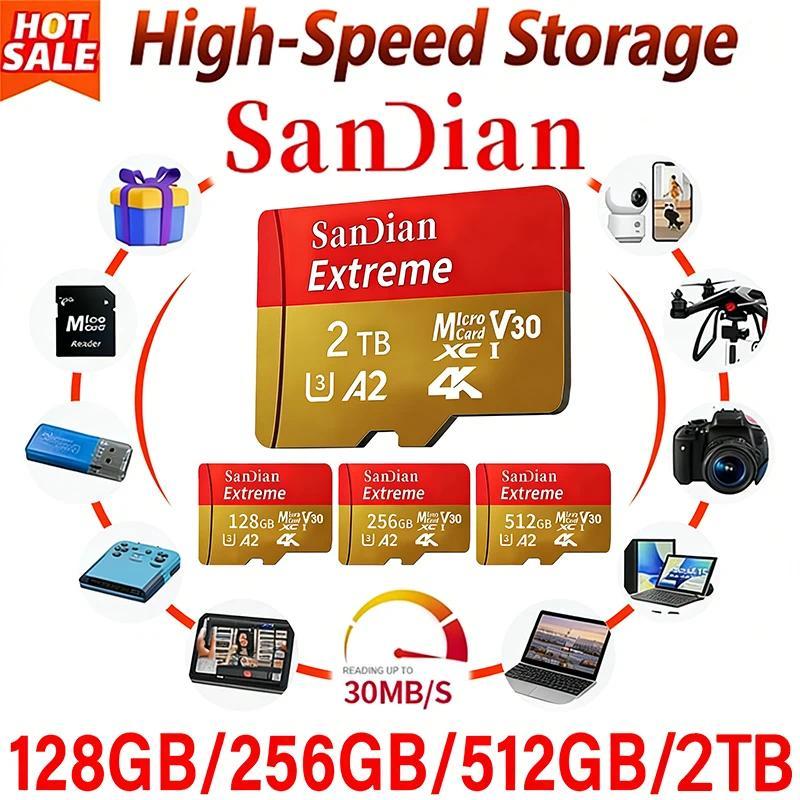 Kartu Memori 1TB Original Micro TF Card SD Flash Cards Kartu Memori Kecepatan Tinggi UHS-1 Kelas 10 