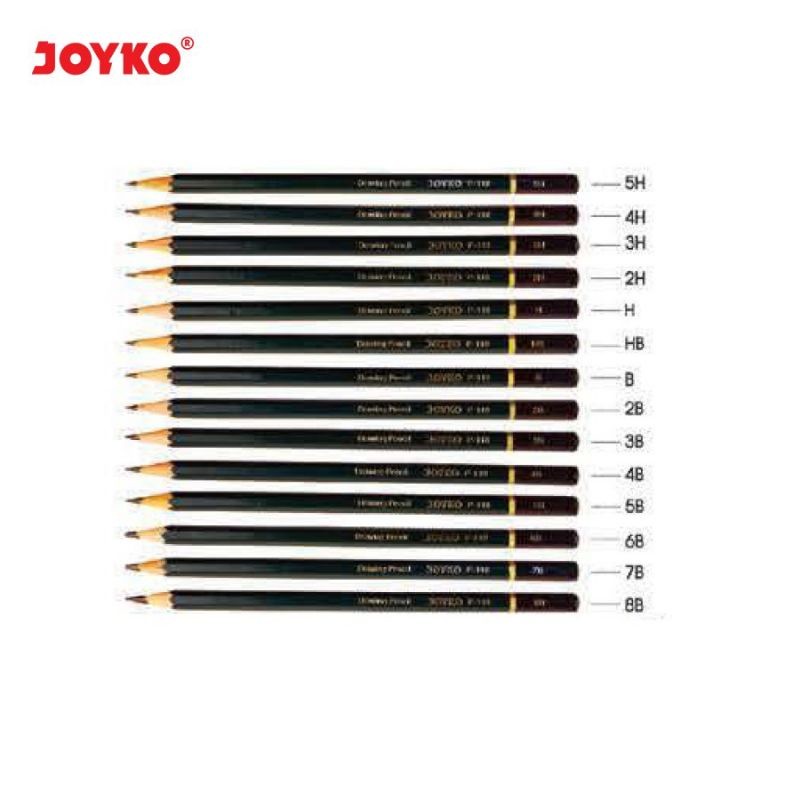 JOYKO PENSIL P-118 2B-8B | PENCIL MENGGAMBAR PENSIL SKETSA PENSIL UJIAN | ECER