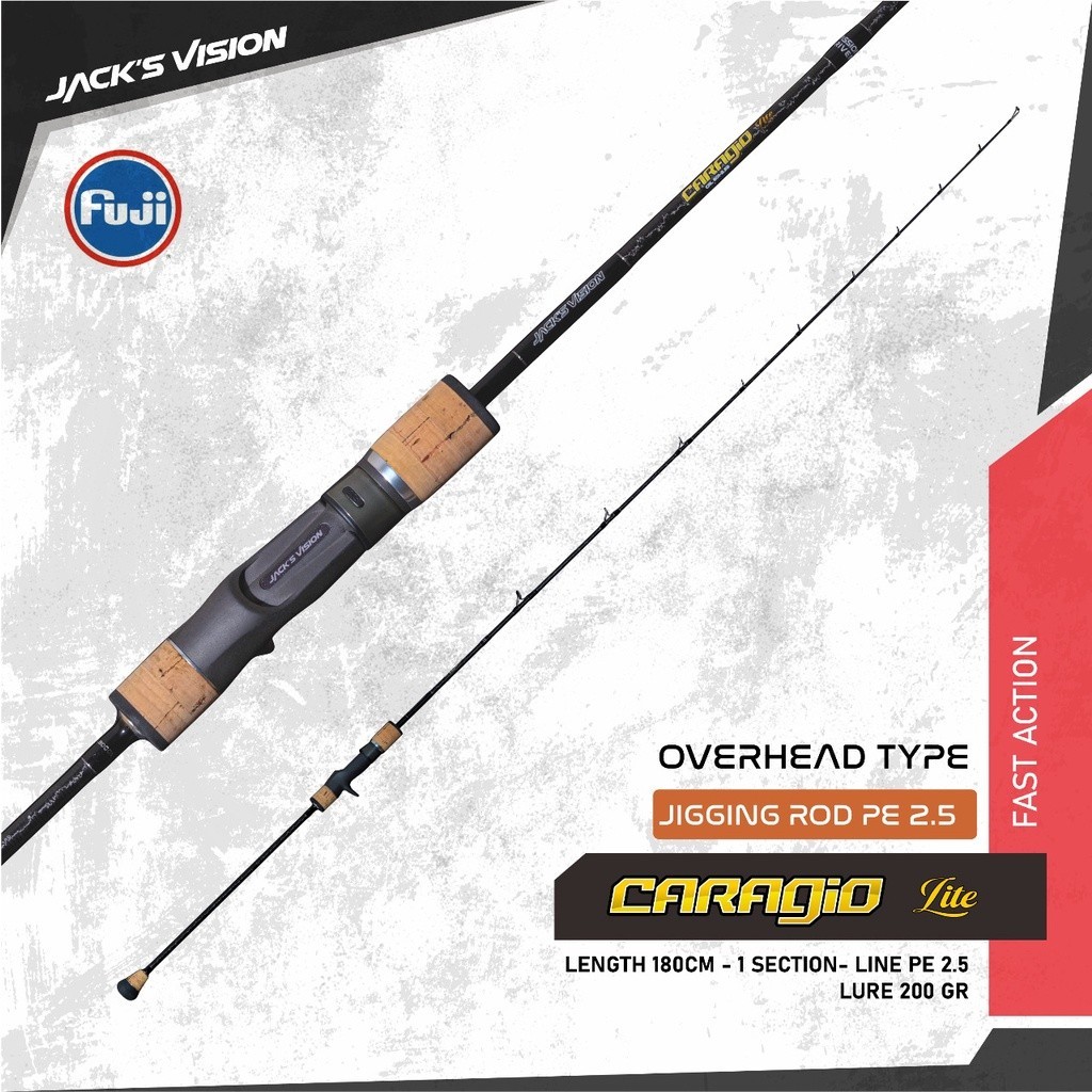 CARAGIO LITE - Joran Pancing Jigging PE2,5 SP/OH Premium Series Jack's Vision