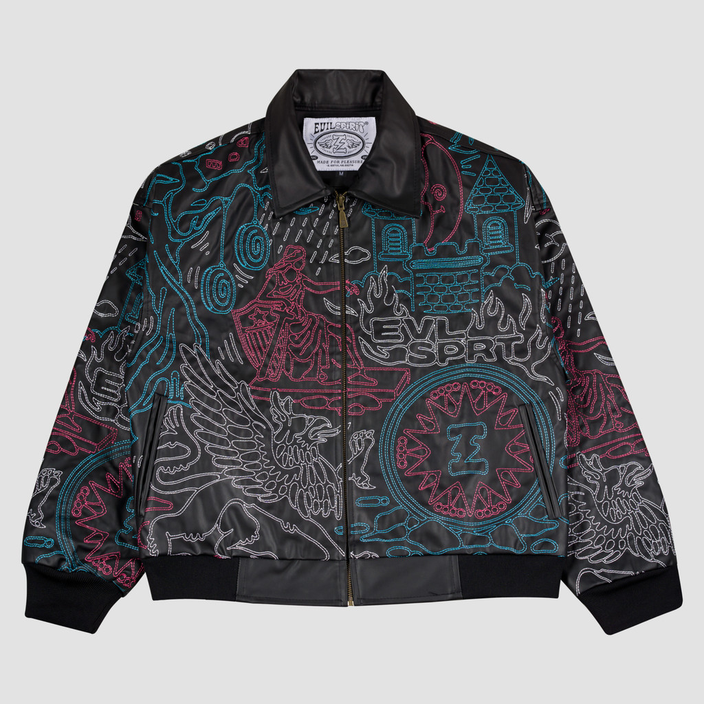 EVILSPIRIT LEATHER JACKET - FUTELA BLACK UNISEX