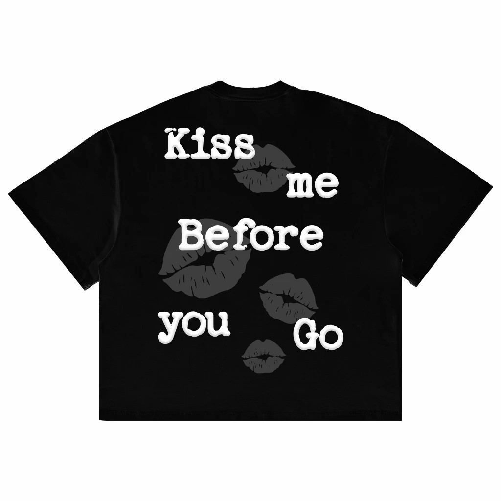 HRX | Kaos T-Shirt Foam Boxy Fit Heavyweight 22s ‘KISS ME’ / Boxy Oversize