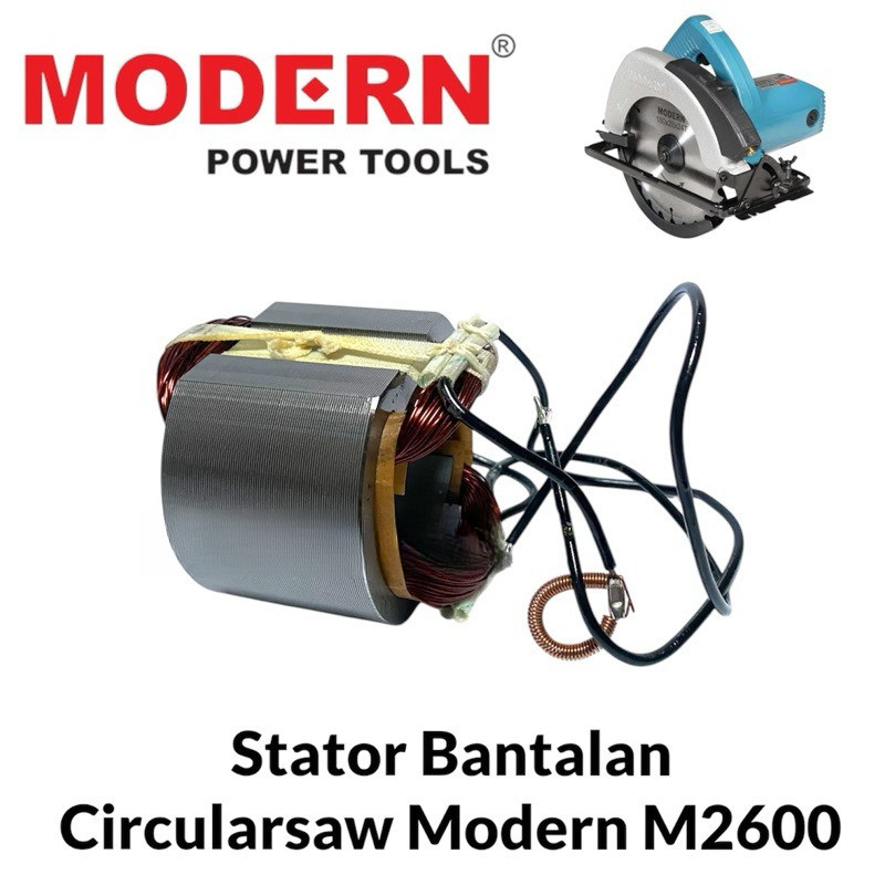 GILISHOP MODERN Circulara Saw  Stator M-2600L Gulungan Lilitan Rumah Armature Angker Mesin Circular 