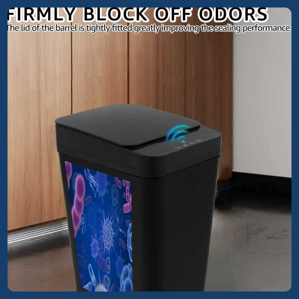 GonimSoon Tempat Bak Sampah 12L Sensor Gerak Otomatis Tanpa Sentuh Smart Trash Can Motion Sensor Dus