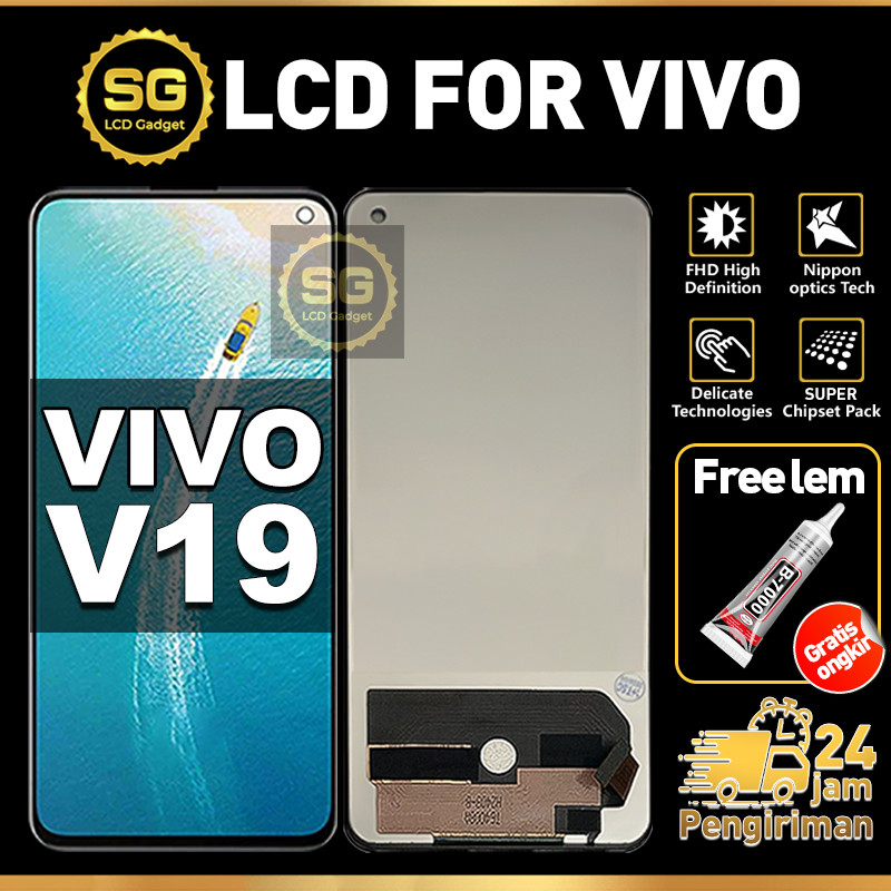 SG LCD VIVO V19 Fullset HP Touchscreen VIVO V19 Free Lem Glass Touch Screen Digitizer COD