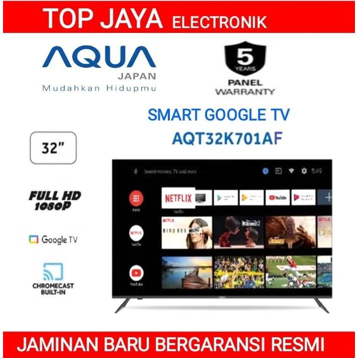 GOOGLE TV 32 INCH AQUA/GOOGLE TV AQUA 32 INCH/SMART TV AQUA 32 INCH NEW SERIES - GOOGLE TV, DUS dari