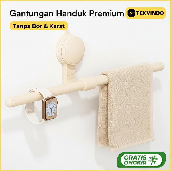 Gantungan Handuk Tempel Dinding Rak Handuk Estetik Kamar Mandi Tempat Handuk Minimalis