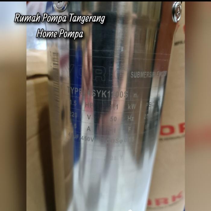 DINAMO MESIN POMPA SATELIT YORK 1.5HP 4INCH 1PHASE SUBMERSIBLE PUMP