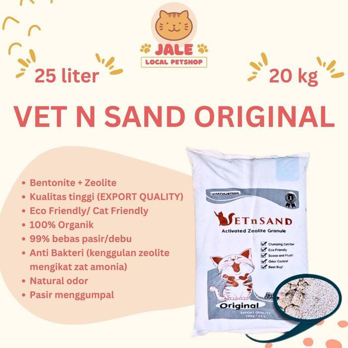 VETSAND Granule Cat Litter 20kg pasir kucing gumpal original TERMURAH - Original