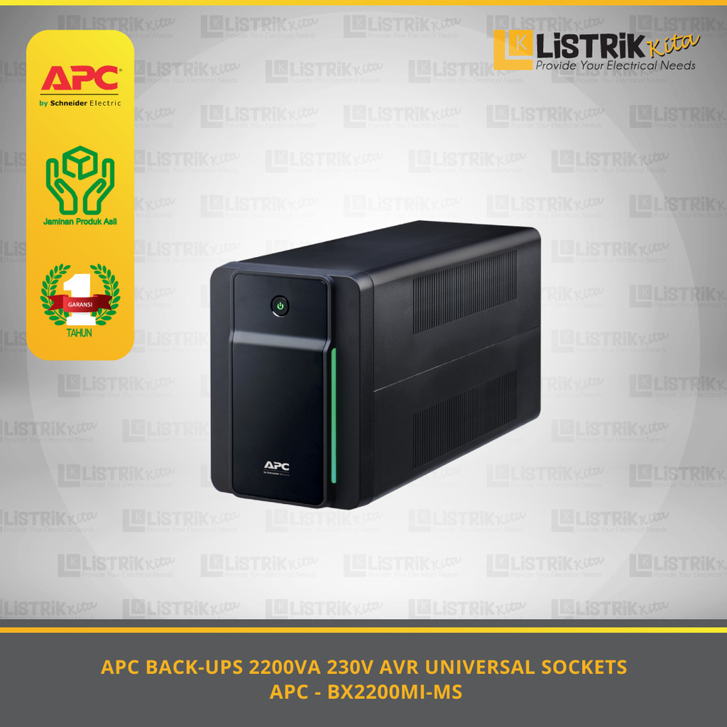 BACK-UPS APC SCHNEIDER ELECTRIC 2200VA 230V AVR UNIVERSAL SOCKETS - BX2200MI-MS