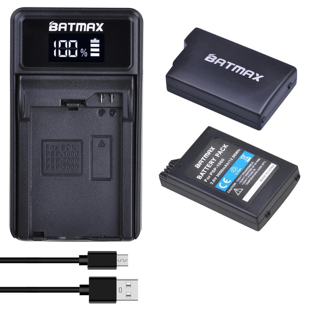 Batmax 3600mAh PSP 1000 Battery +LED USB Charger For Sony PlayStation Portable PSP1000 for Sony 1001