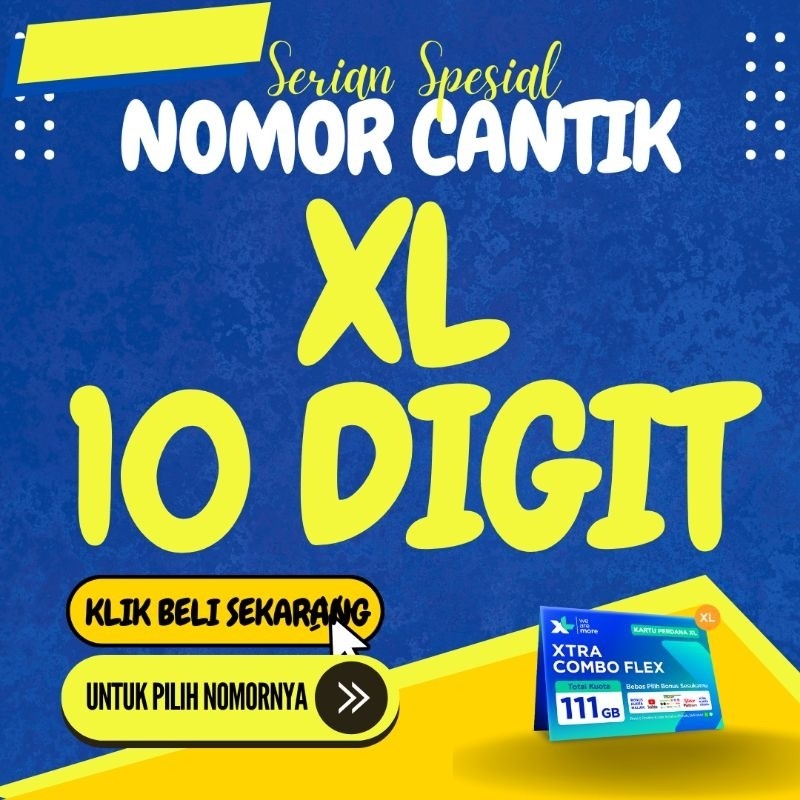 Murah Nomor Cantik XL 10 Digit Super