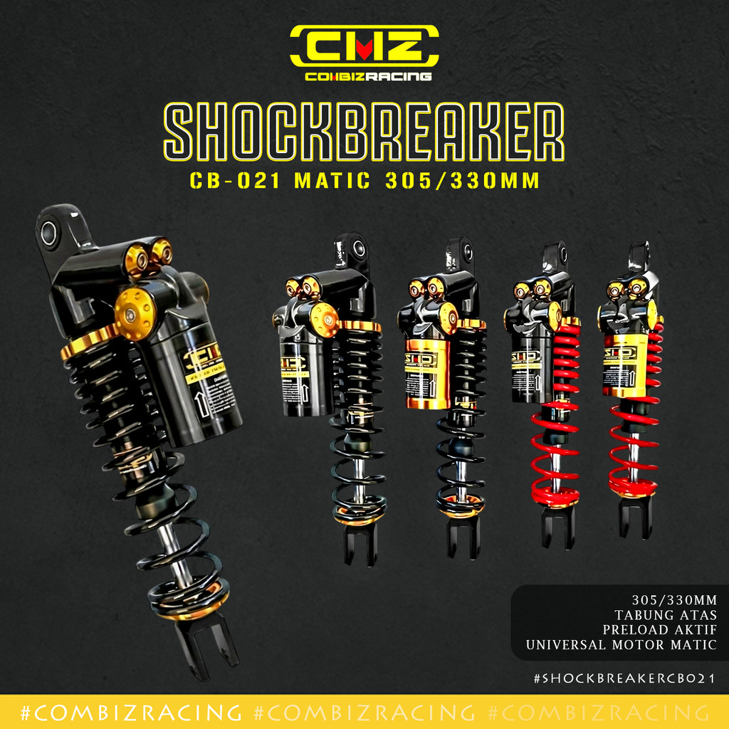 Shockbreaker Shock Skok sok Tabung Belakang CMZ RACING 305mm 330mm Vario 110 cw 125 kzr bohlam 150 l