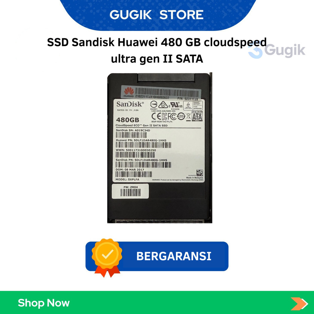 SSD Sandisk Huawei 480 GB cloudspeed ultra gen II SATA