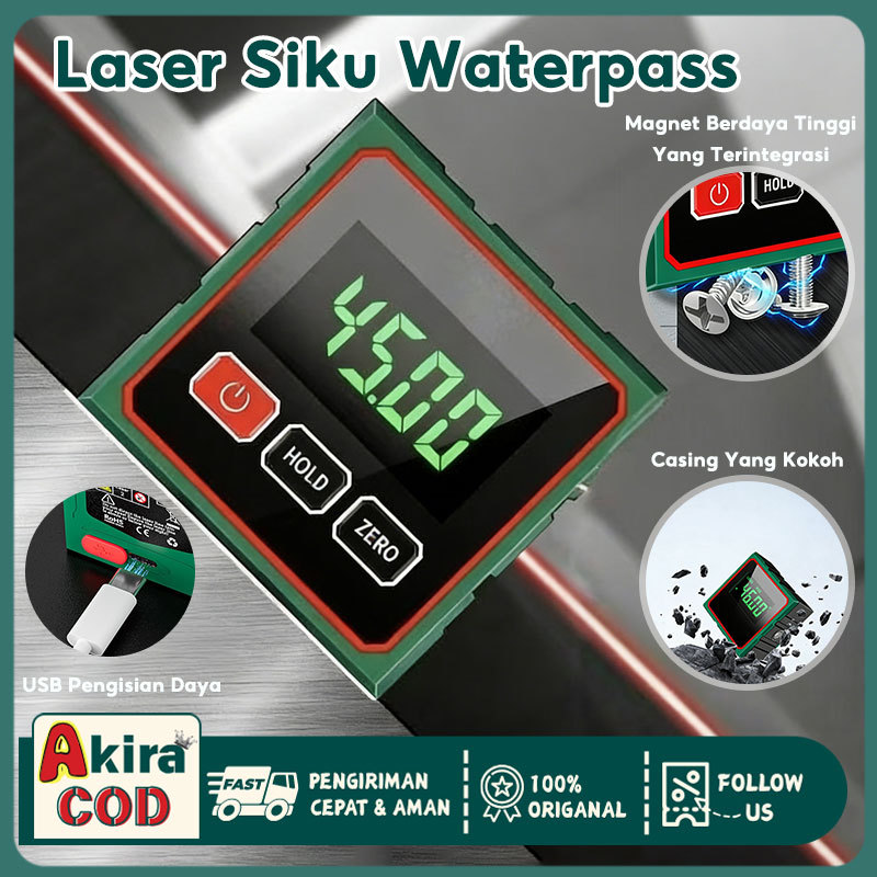 Laser Level Bangunan Multifungsi Meteran Laser Siku Laser Leveling Tu Tingkat Waterpass Laser Pasang