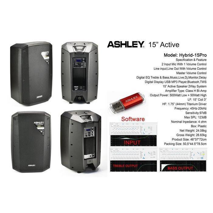speaker aktif ashley hybird 15pro original 15 inch 500 watt