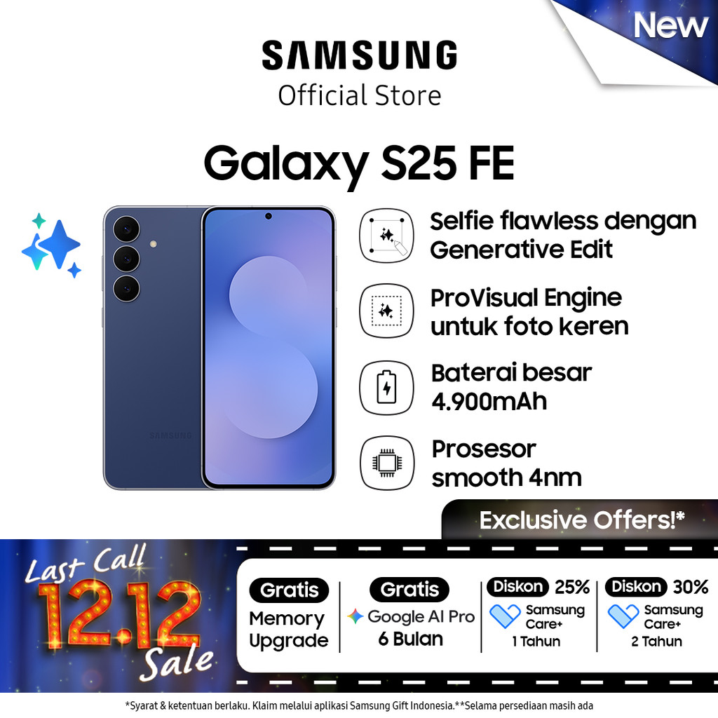 [Free Upgrade From 256GB] Samsung Galaxy S25 FE 8/512GB - Navy