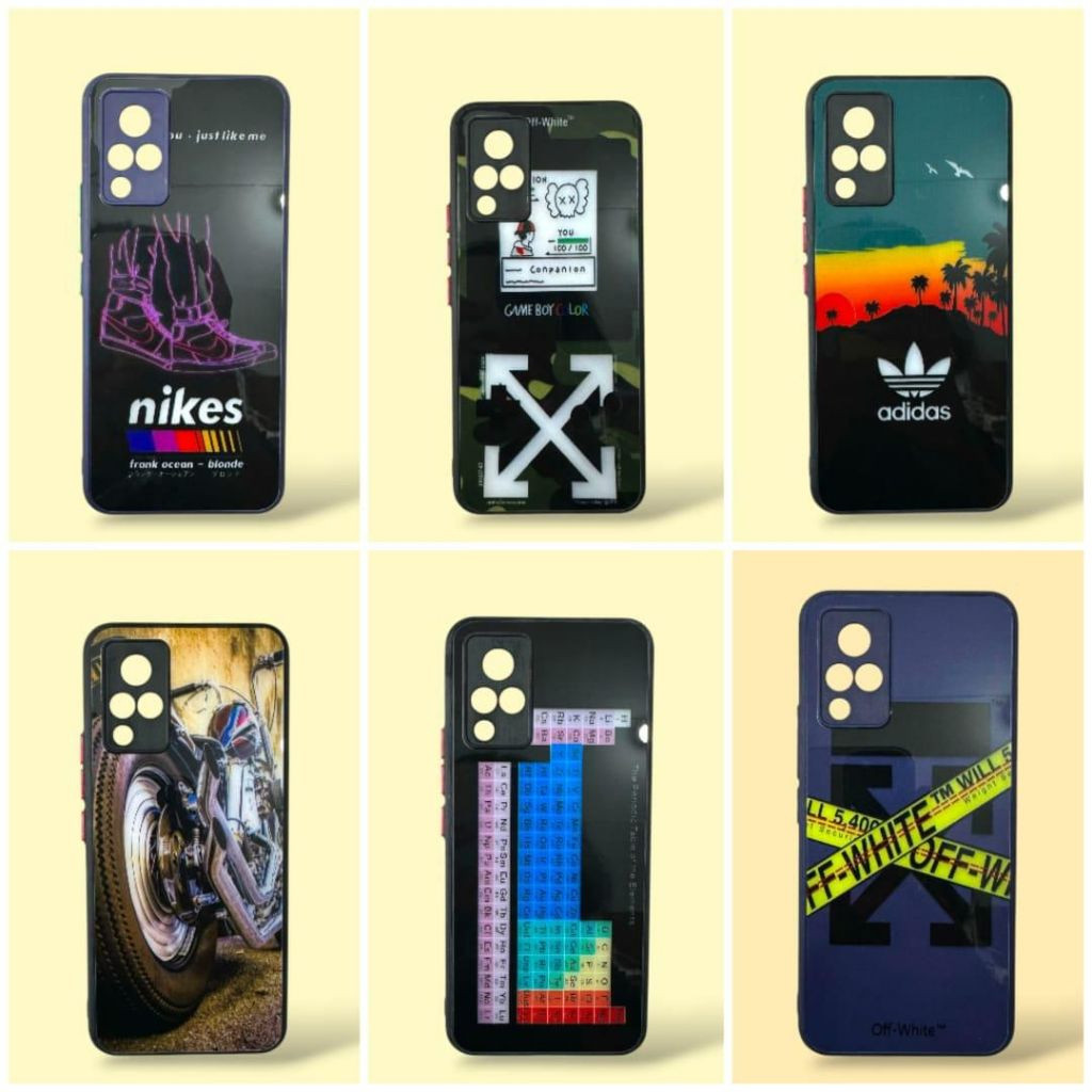 [ iPhone XR / XS Max ] Premium Glass Case Kaca Abstrak / Glass Case Abstrak / Case Kaca