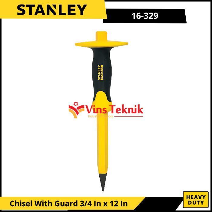 STANLEY 16-329 Pahat Beton Chisel Concrete With Guard 3-4 in x 12 in
