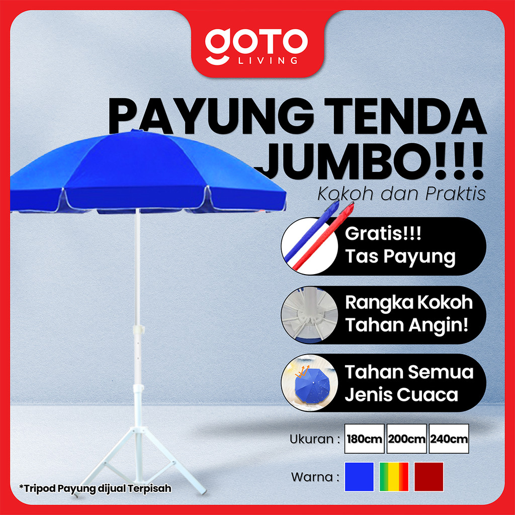 Goto Sunflow Payung Tenda Jualan Pantai Cafe Outdoor Besar Jumbo