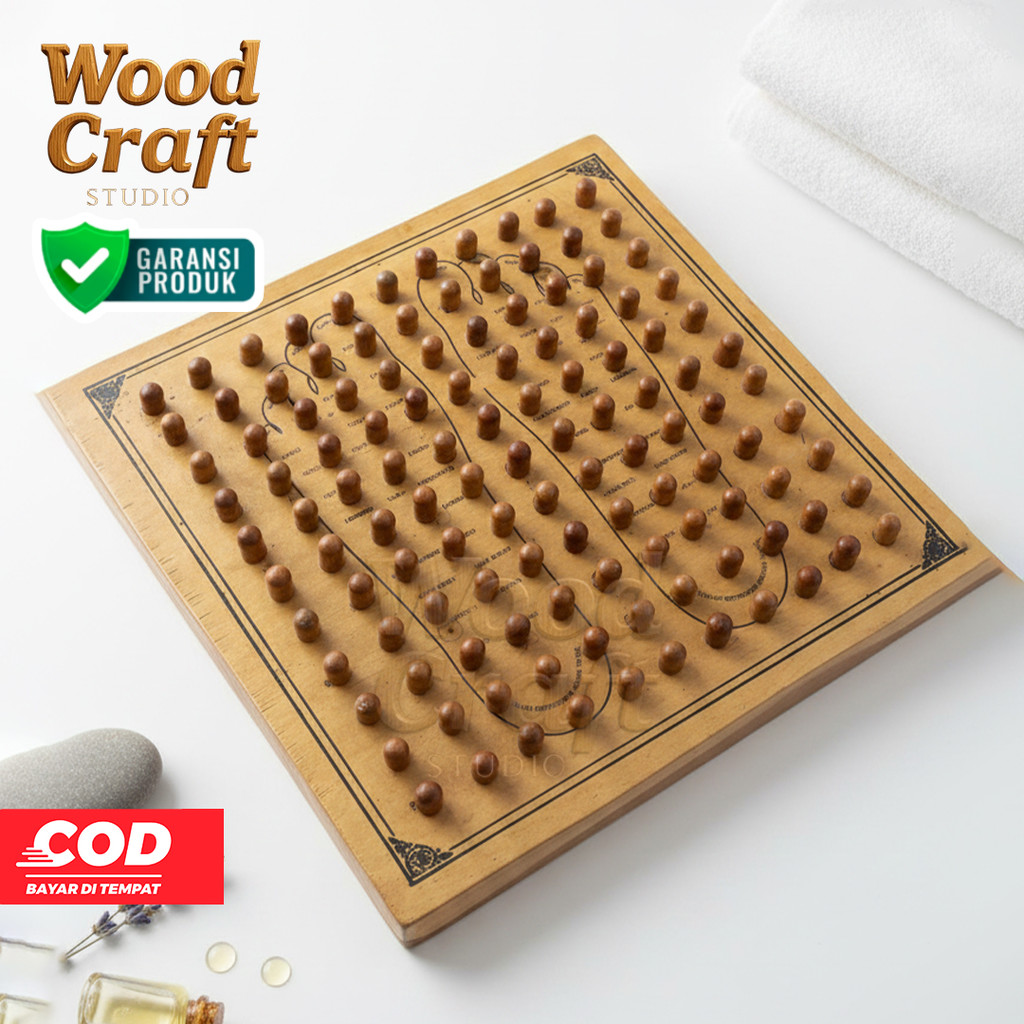 Alat Terapi Kaki Kayu Refleksi Akupuntur bentuk papan