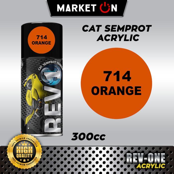Cat Semprot Acrylic Revo Orange Solid / Orange standar 714 - Pilok  Akrilik