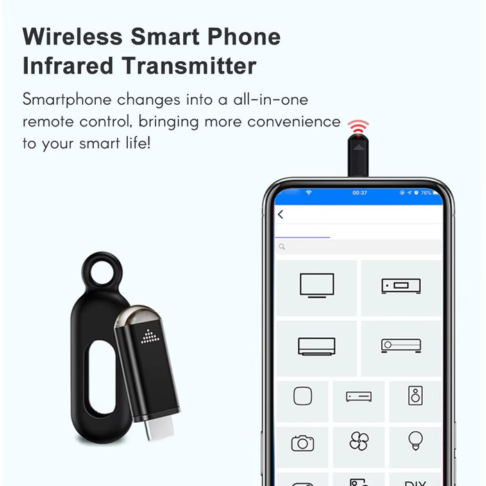 Remote Control HP Infrared USB Type C IR Transmitter Universal Smart Home Untuk AC TV Lampu Proyekto