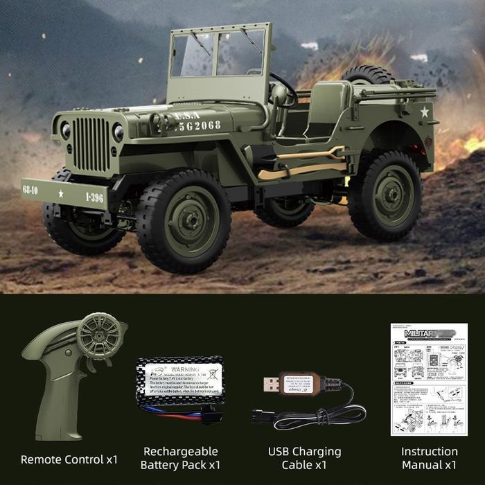 JJRC C8815 JEEP WILLYS military rc car crawler off-road full propo RTR - standar by Urbanite store