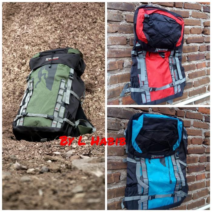 PROMO  tas carrier camping gunung 90 liter Gearbag - Biru