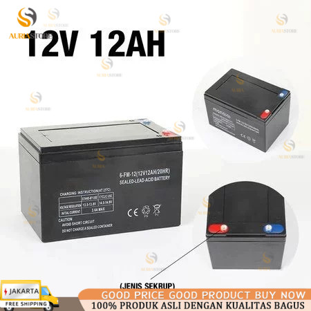 Aki Kering Original 12V 8AH Aki Solar Panel 12V 12AH Baterai Aki Kering Sprayer Elektrik aki tangki 