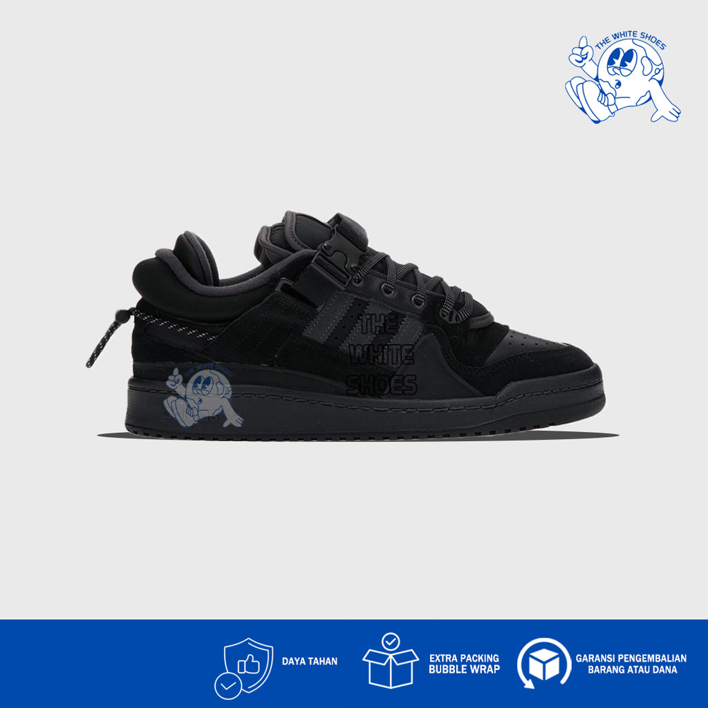 Sepatu Adidas Forum  Bad Bunny Buckle Low Black