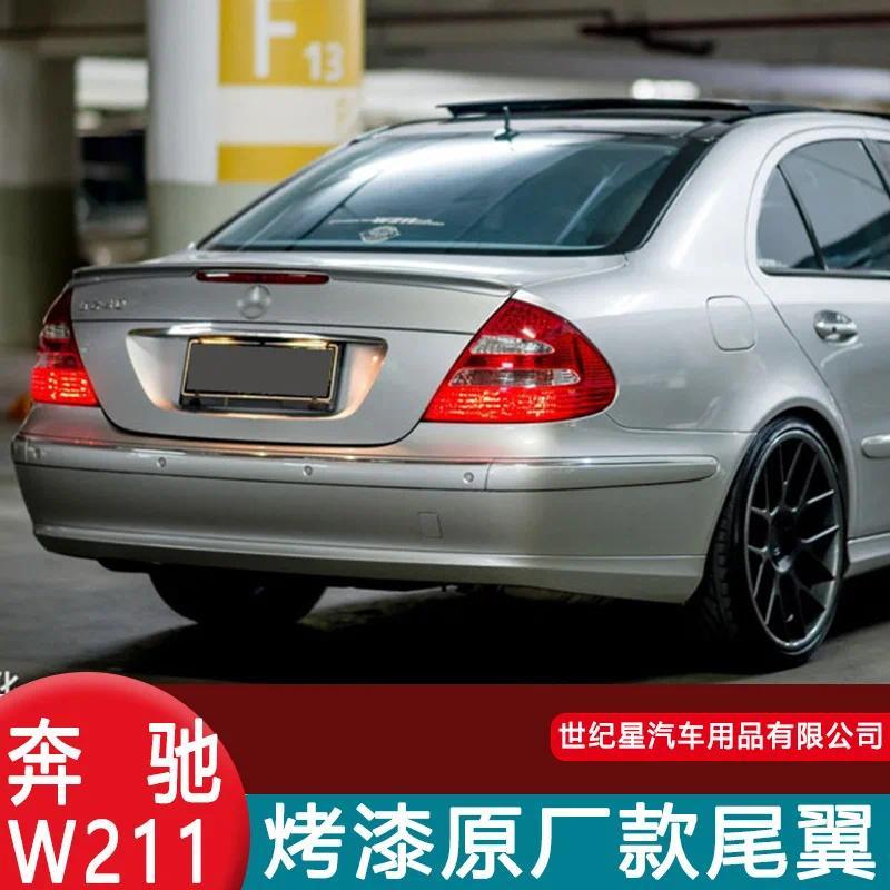 For W211 Spoiler 2003-2006 Mercedes-Benz W211 YC E-class E200 E260 Spoiler ABS plastic Material Car 