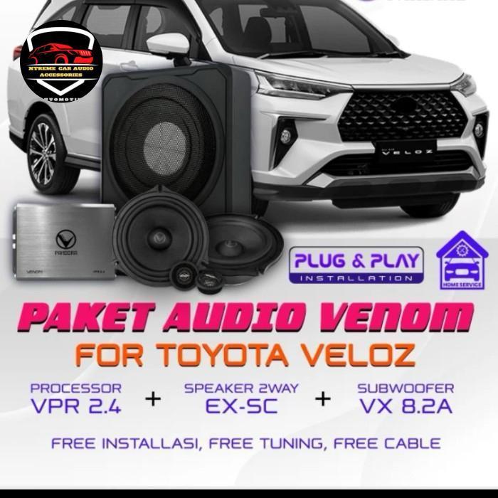 Paket Audio Venom Mobil Toyota Veloz FREE INSTALASI - FREE CABEL -  FREE PEREDAM 2 PINTU