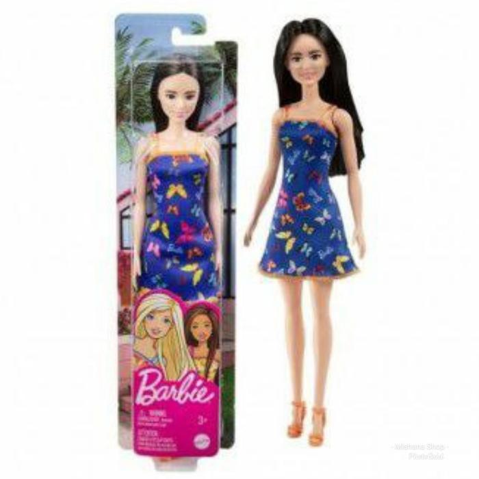 Boneka Barbie Fashion Special Pack dengan 2 ikat rambut Brunette Kupu-Kupu Kuning - Asia Kupu2