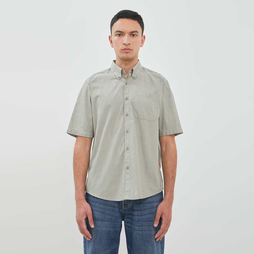 DUST Kemeja Kavi Garis Hijau (DM.1460)
