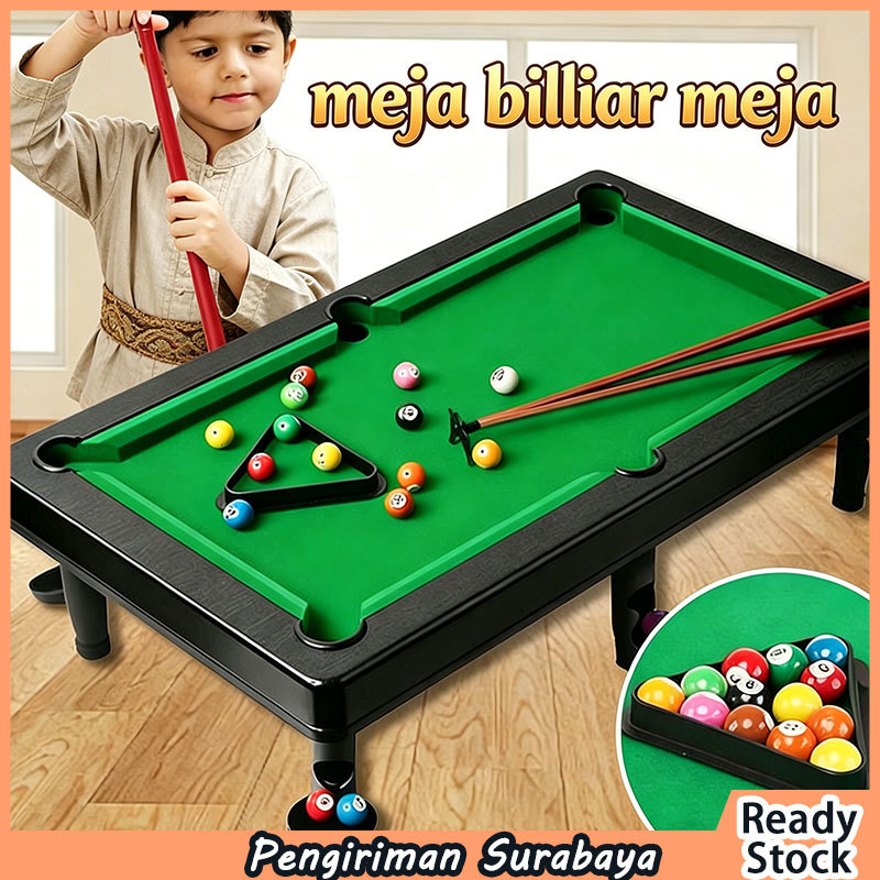 Mainan Billiard Set Meja Billiard Mini Portable Mainan Anak Mainan Game Interaktif Billiard Mini Mej
