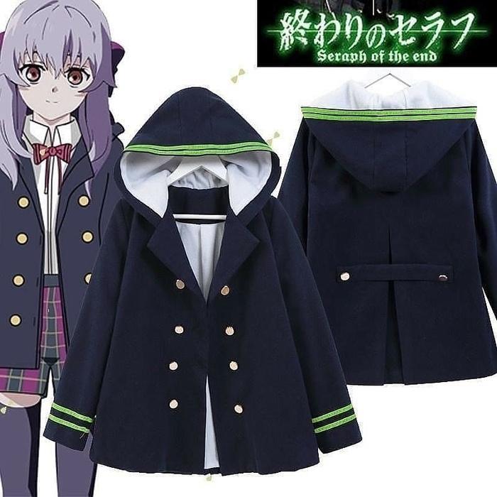 Shinoa Hiragi Jacket Owari No Seraph Jaket Cosplay Cosplayer Jaket Wanita Anime Keren Casual Outer B