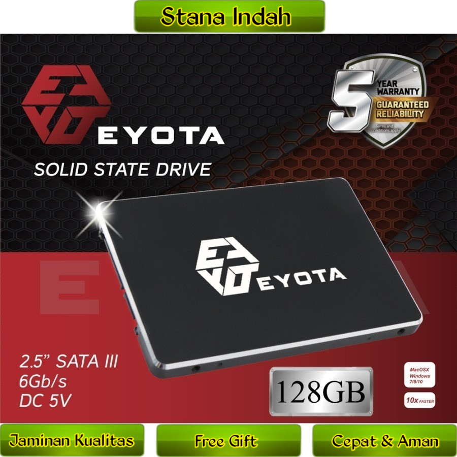 SSD EYOTA 128GB SATA III 2.5" 6GB/S GARANSI RESMI