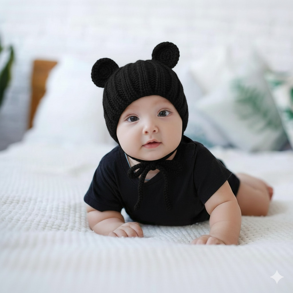 topi kupluk anak // laki-laki dan perempuan // kupluk rajut premium // Kupluk Rajut Bayi Kuping Beru