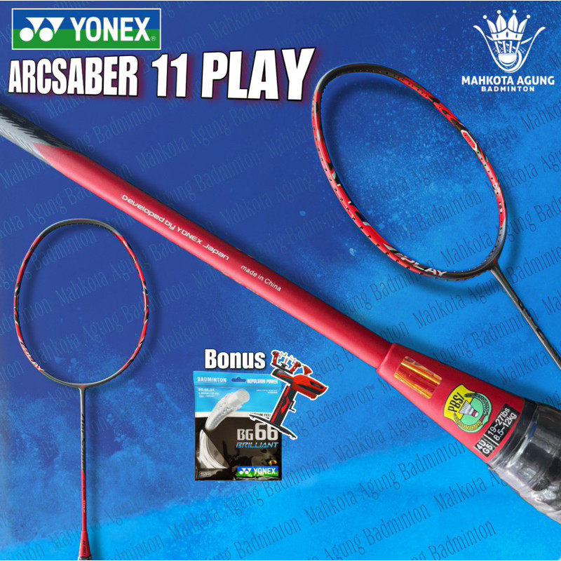 Raket badminton Yonex ARCSABER 11 PLAY ORIGINAL HEAD HEAVY LENGKAP BONUS SENAR