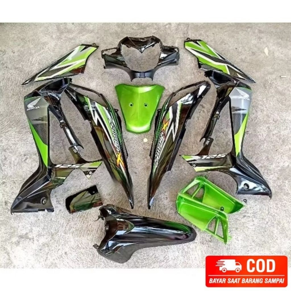 COVER BODY FULL SET BODY BODI SUPRA BATMAN X125 KARBU SUPRA X125 NEW BATMAN HALUS SET KASAR HONDA SU
