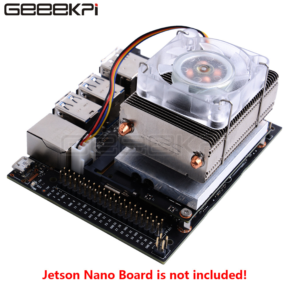 GeeekPi Ice Tower Cooling Fan Super 7 Colors RGB anging Light for NVIA Jetson Nano Developer Board