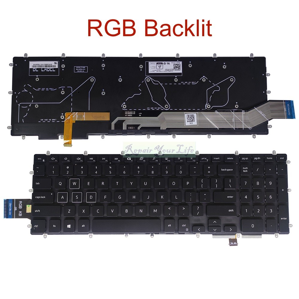 US Arabic RGB Backlit Keyboard for Dell G5 5590 5500 G5 SE 5505 5587, G3 15 3590 3500 3779 3579 Gami