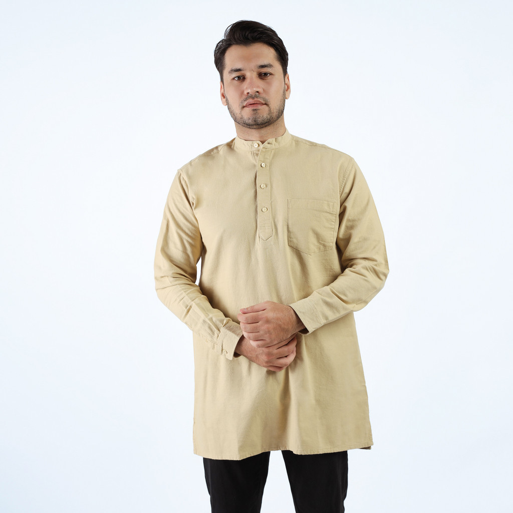 LARUSSO x RIZKY RIDHO - Koko Kurta Organic Cotton Shirt - Khaki