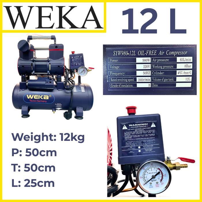 WEKA Kompresor OIL FREE - Germany Technology Compressor - 12 Liter