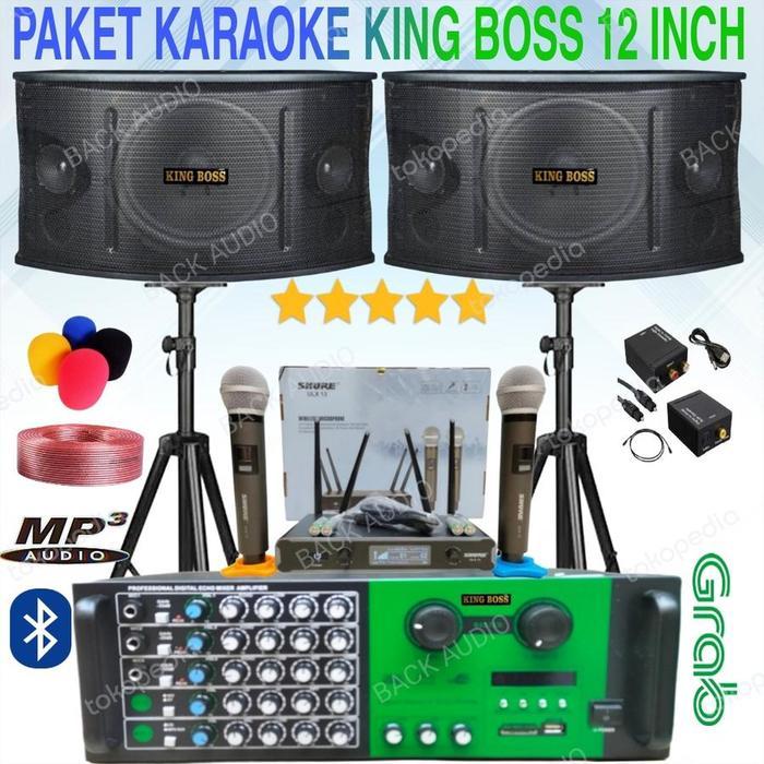 paket karaoke rumahan 12 inch king boss sound karaoke komplit karaoke