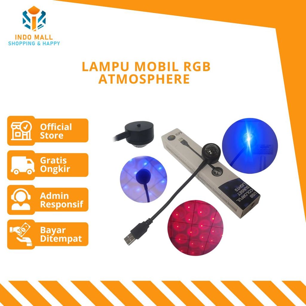 Acnf Lampu Mobil Rgb Atmosphere Lamp Led Magic Ball M9 Black Indomall