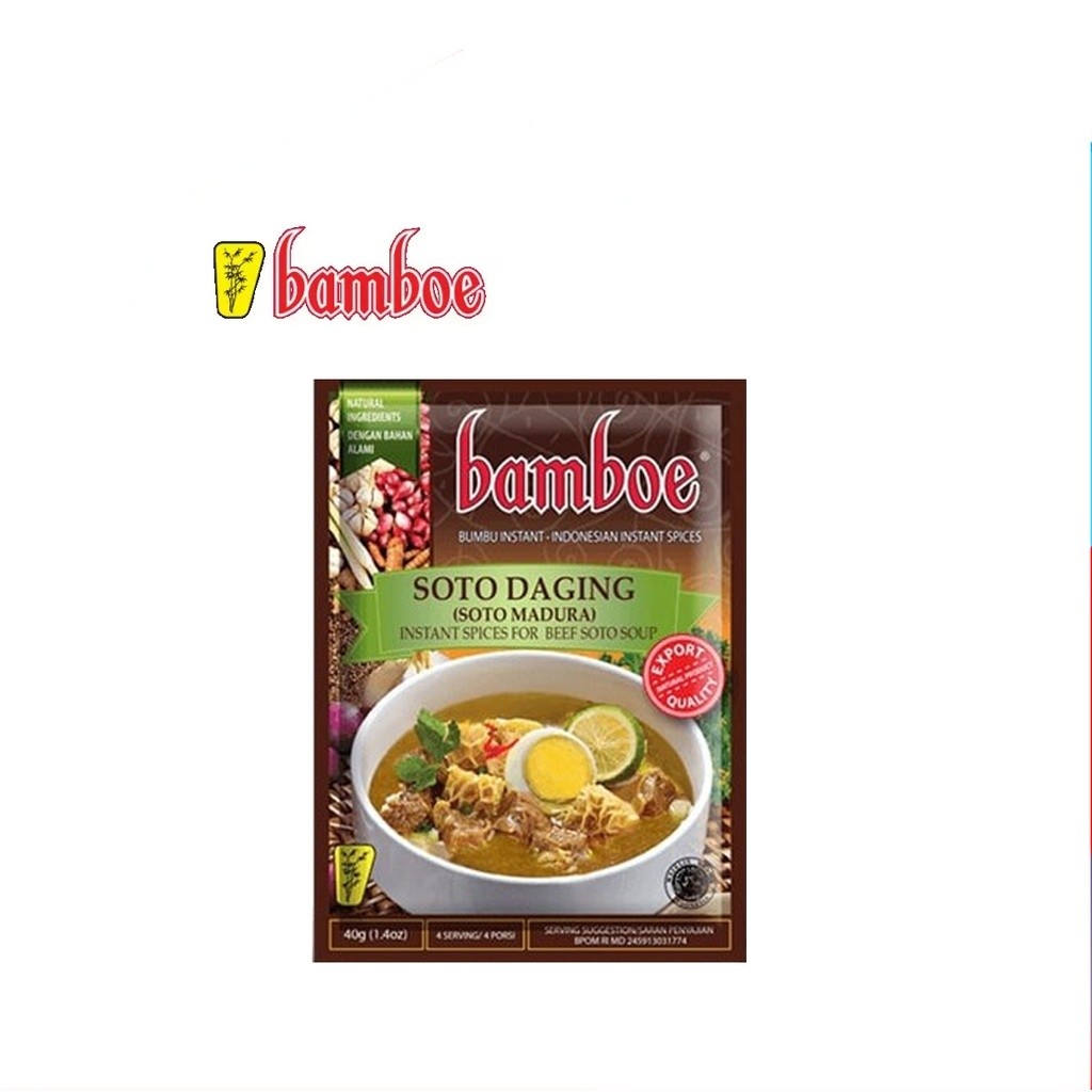 [UniGrosir] Bamboe Export Soto Madura 40 gr Bumbu Masak Instan