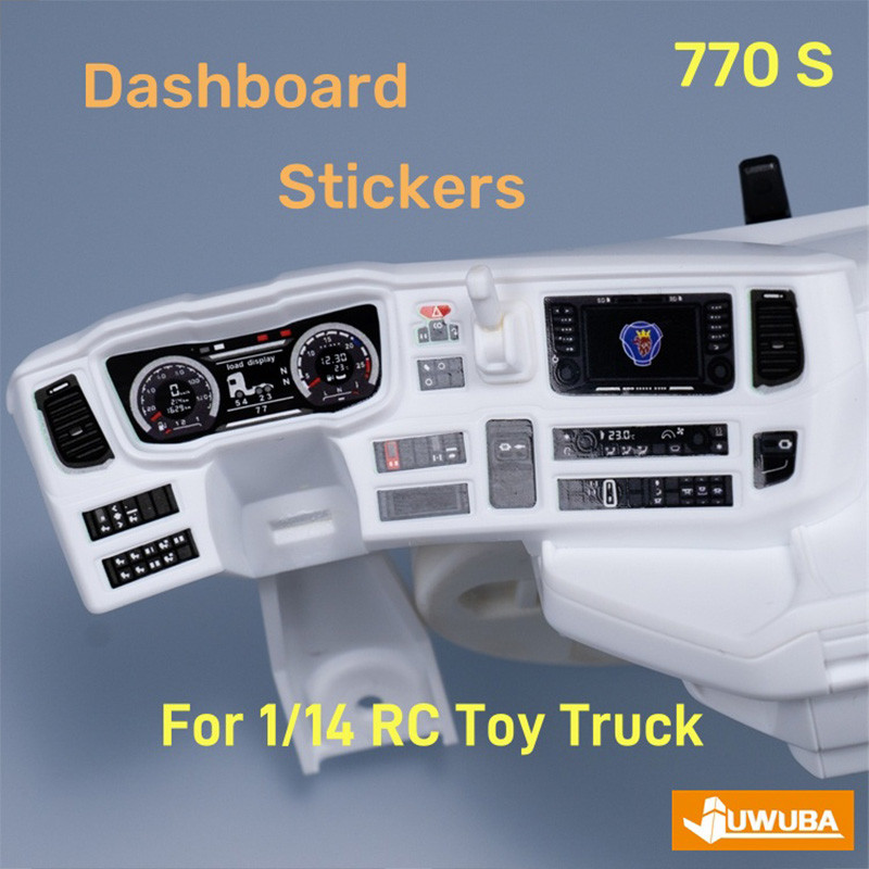 770S 1:14th RC Truck Dashboard Sticker For 1/14 Tamiya Rc Tractor Truck Tipper Scania 770S 56368 563
