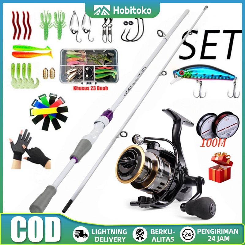 Joran Pancing 1 Set Alat Pancing Murah  500-7000 Reel Pancing 180cm Pancing 1 Set Lengkap Kuat / Jor