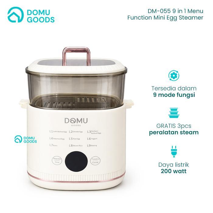 DOMU Mini Egg Steamer / Electric Steamer Multifungsi / Kukusan Listrik / Alat Masak Praktis / Alat K